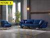 Contemporary Velvet Fabric Couch Set For Living Room / Lixra