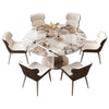 Celestial Modern Extendable Round Rectangle Dinning Table Set / Lixra