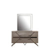 Geometric Accents Bedroom Set In River Sand Finish / Lixra