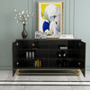 Glossy Wooden Metallic Modern Buffet Table / Lixra