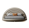 Leather Upholstered Luxury LED Round Bed / Lixra