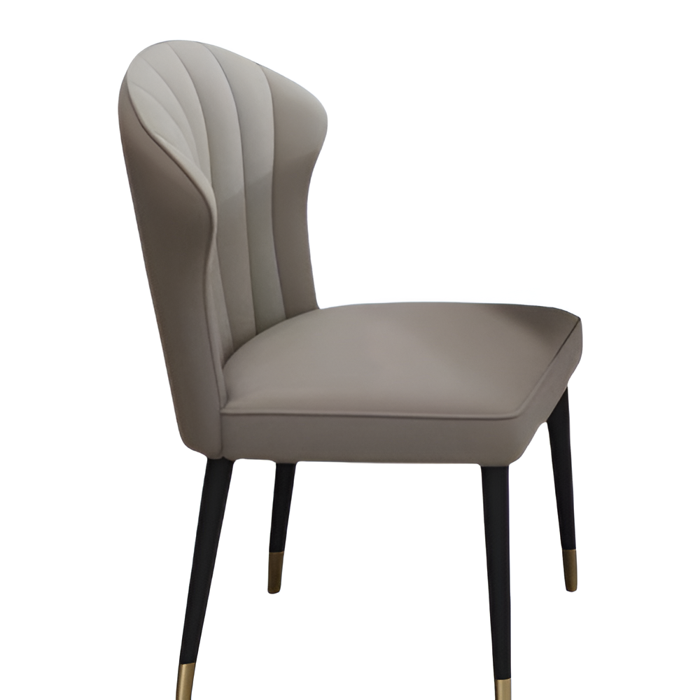 Set Of 4 Cozy Leather Dining Chairs / Lixra