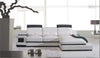 Contemporary Style Palatial Cozy Leather Sectional Sofa / Lixra