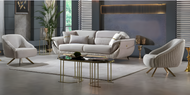 Contemporary Velvet Fabric Couch Set For Living Room / Lixra