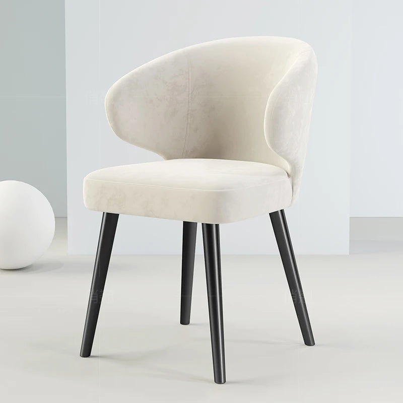 Modern Metallic Finish Leg Fabric Chair / Lixra