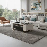 Luxurious Glass Top Wooden Coffee Table