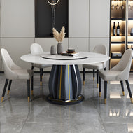 Elegant Design Marble Dining Table Set / Lixra