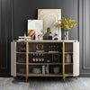 Modern Style Marble Top Wooden Buffet Table With Storage / Lixra