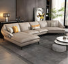 Exquisite Design Arc-Shaped Leather Sectional Sofa / Lixra