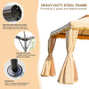 Dual-Tier Soft-Top Outdoor Canopy With Mosquito Net