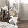  Mirrored Side Table With Diamond Detail / Lixra