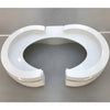 Curved Reception Desk with Wooden Top / Lixra