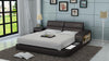 Luxury Modern Leather Upholstered LED Bed / Lixra