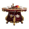 High-End European Round Marble Dining Table Set With Lazy Susan / Lixra