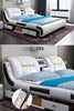 Modern Multi-Functional Leather Bed With Projector / Lixra