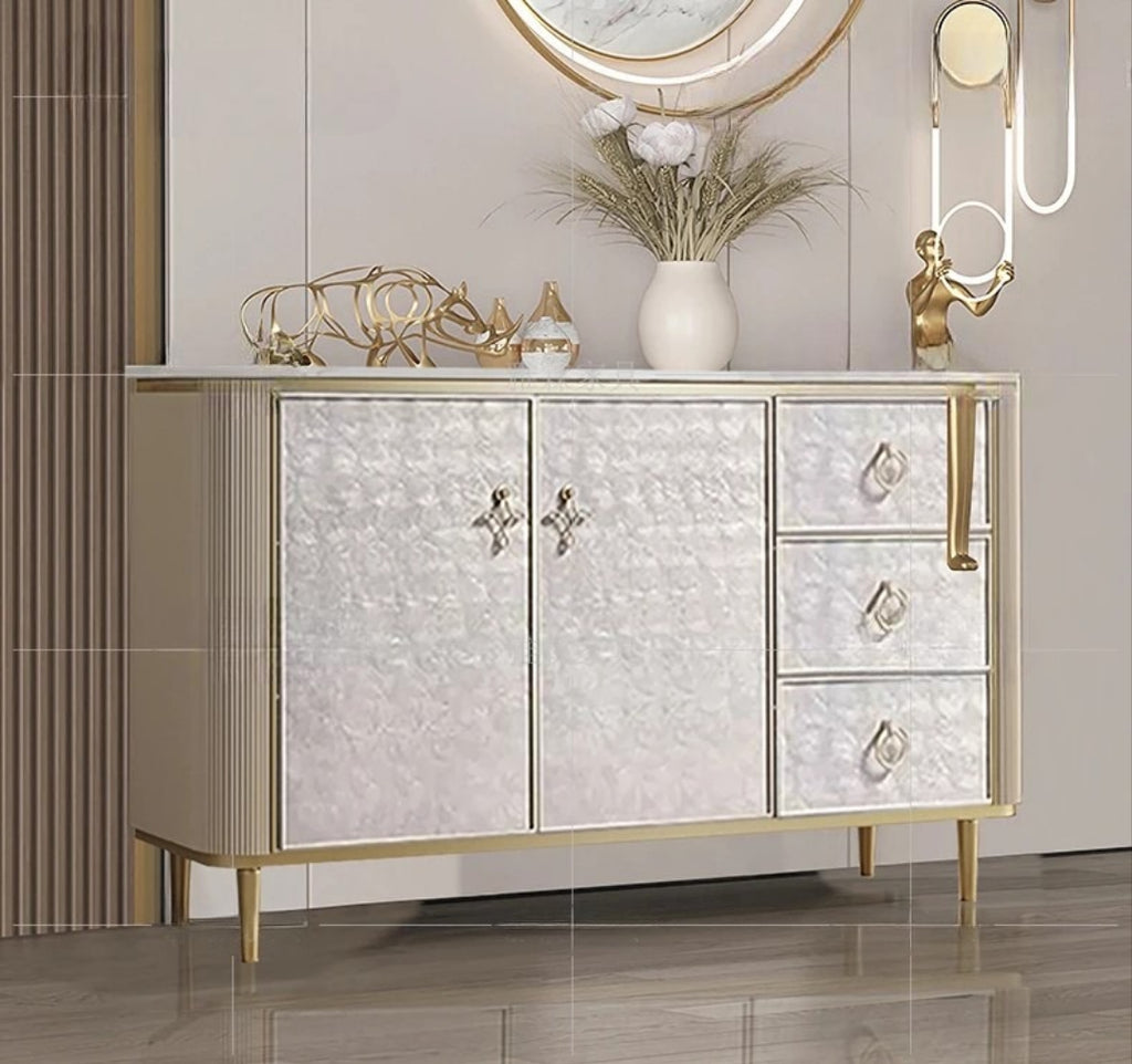 Luxurious Designed White Buffet Table - Lixra.com