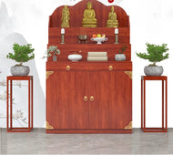Designer Wooden Temple with Storage Compartments / Lixra