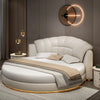 Modern Italian Leather Smooth Round Bed / Lixra