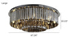 Crystal Glow Round Smoke Grey Flush Mount Lighting / Lixra