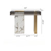 Artisanal Marble & Steel Base Glass Table/ Lixra