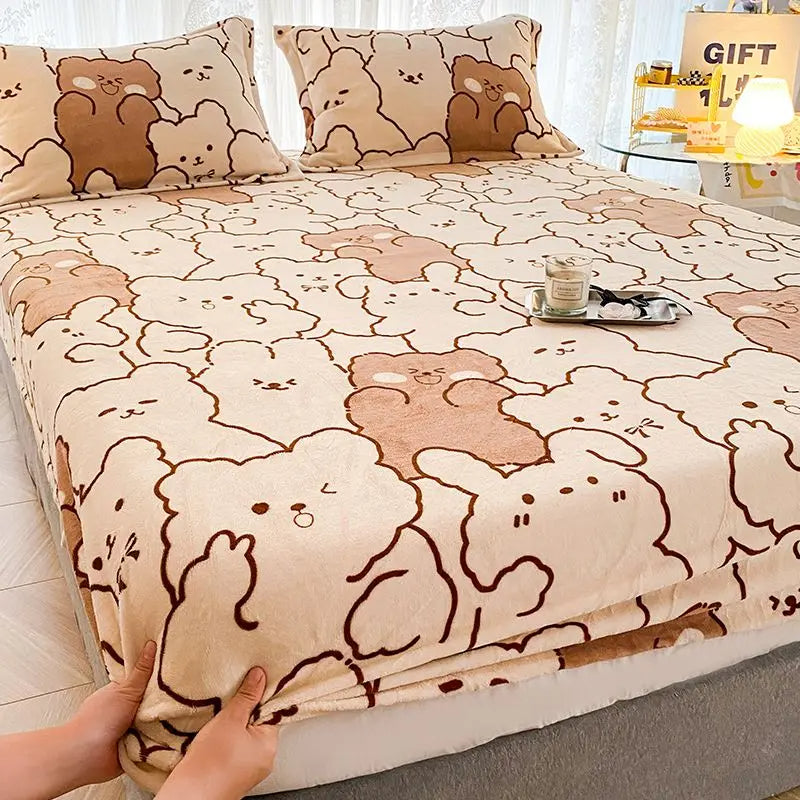 Luxurious Velvet Double Bed Cover