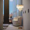 Golden Floor LED Lamp For Living Room / Lixra