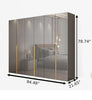 Multi-Functional Glassware & Wooden Base Wardrobe/ Lixra