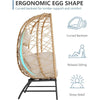 Egg Shaped Fabric Rattan Outdoor Sofa Chair / Lixra
