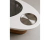 Modern Curved Glass Top Coffee Table / Lixra