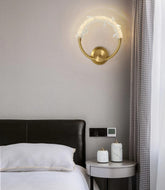 Exquisite Circular Crystal Wall Sconce / Lixra