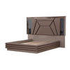 Geometric Accents Bedroom Set In River Sand Finish / Lixra