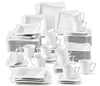 White Ceramic Resplendent Dinnerware Set / Lixra