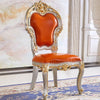 European Carved Leather Upholstery Dining Chair / Lixra