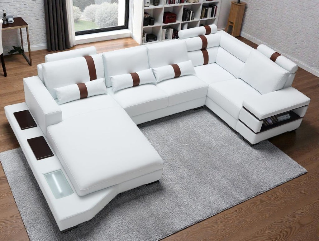 Modern Leather Sectional Sofa / Lixra