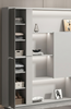 94" Large Multi Cabinet Bookcase With LED / Lixra