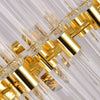 Rectangular Shape White & Gold Dazzling Crystal Chandelier / Lixra