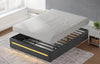 Effortless Comfort Dark Gray LED-Lit Smart Bed With Storage / Lixra