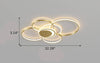 Gold & Black Flush Mount  Round LED Ceiling Light / Lixra