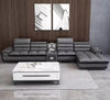Modern Living Leather Sectional Sofa With Bluetooth Speaker And USB Charging / Lixra