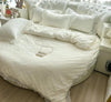 Microfiber Embroidered White Bedding Set / Lixra