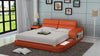Luxury Modern Leather Upholstered LED Bed / Lixra