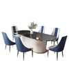 Modern Bolton Marble-Top Dining Table Set / Lixra
