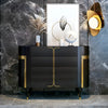 Modern Black Marble Top Buffet Table / Lixra