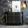 Modern Black Marble Top Buffet Table / Lixra
