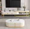 Italian Elegance Marble Top TV Stand/ Lixra