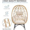 Egg Shaped Fabric Rattan Outdoor Sofa Chair / Lixra