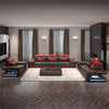 Marvellous Design Leather Recliner Sofa Set With LED Lights / Lixra
