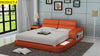 Luxury Modern Leather Upholstered LED Bed / Lixra