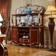 Wooden Golden Accent China Hutch / lixra