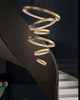 Golden Finish Innovative Design Crystal Clear Pendant Light / Lixra